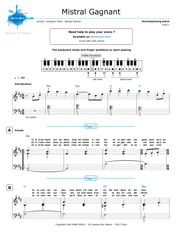 Nolwenn Leroy La Jument De Michao Paroles Partition piano La jument de Michao (Nolwenn Leroy) | Partitions Noviscore
