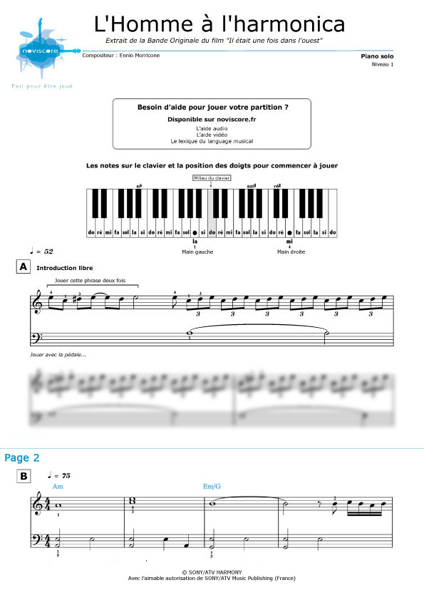 partition musique ennio morricone