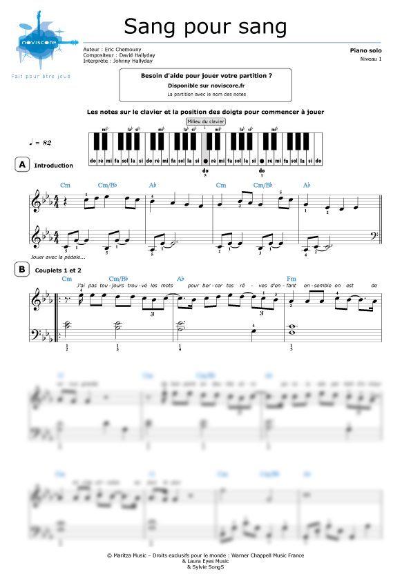 tutorial piano johnny hallyday