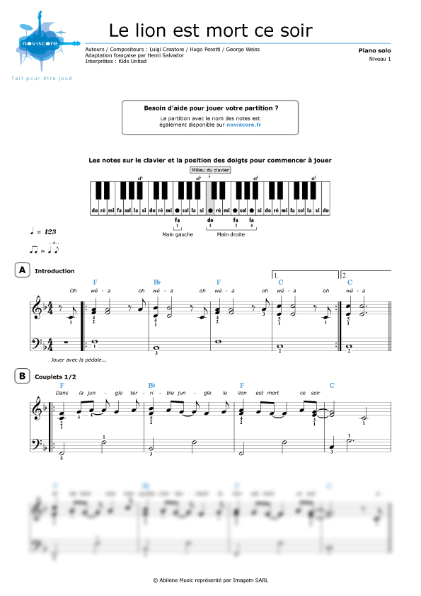 Le Lion Est Mort Ce Soir Chords Le Lion Est Mort Ce Soir Chords - Communauté MCMS™.