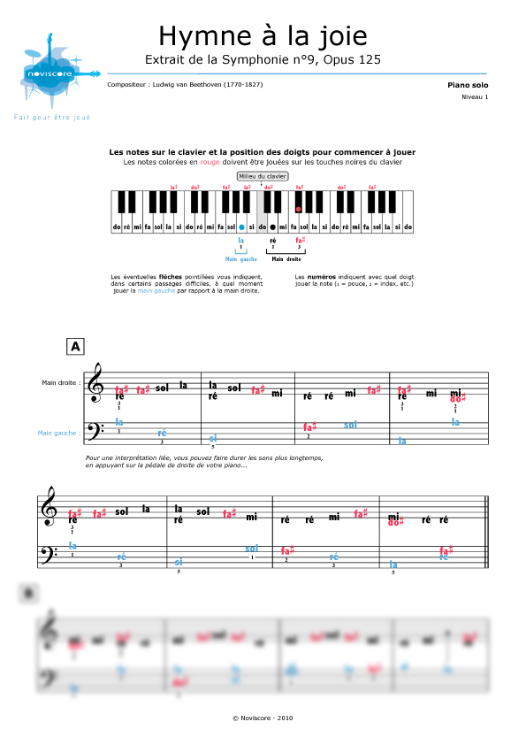 Partition Piano Hymne A La Joie Pdf partition musique hymne à la joie