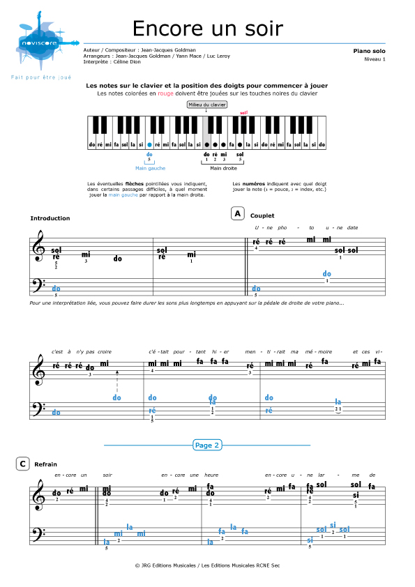 partition guitare encore un soir