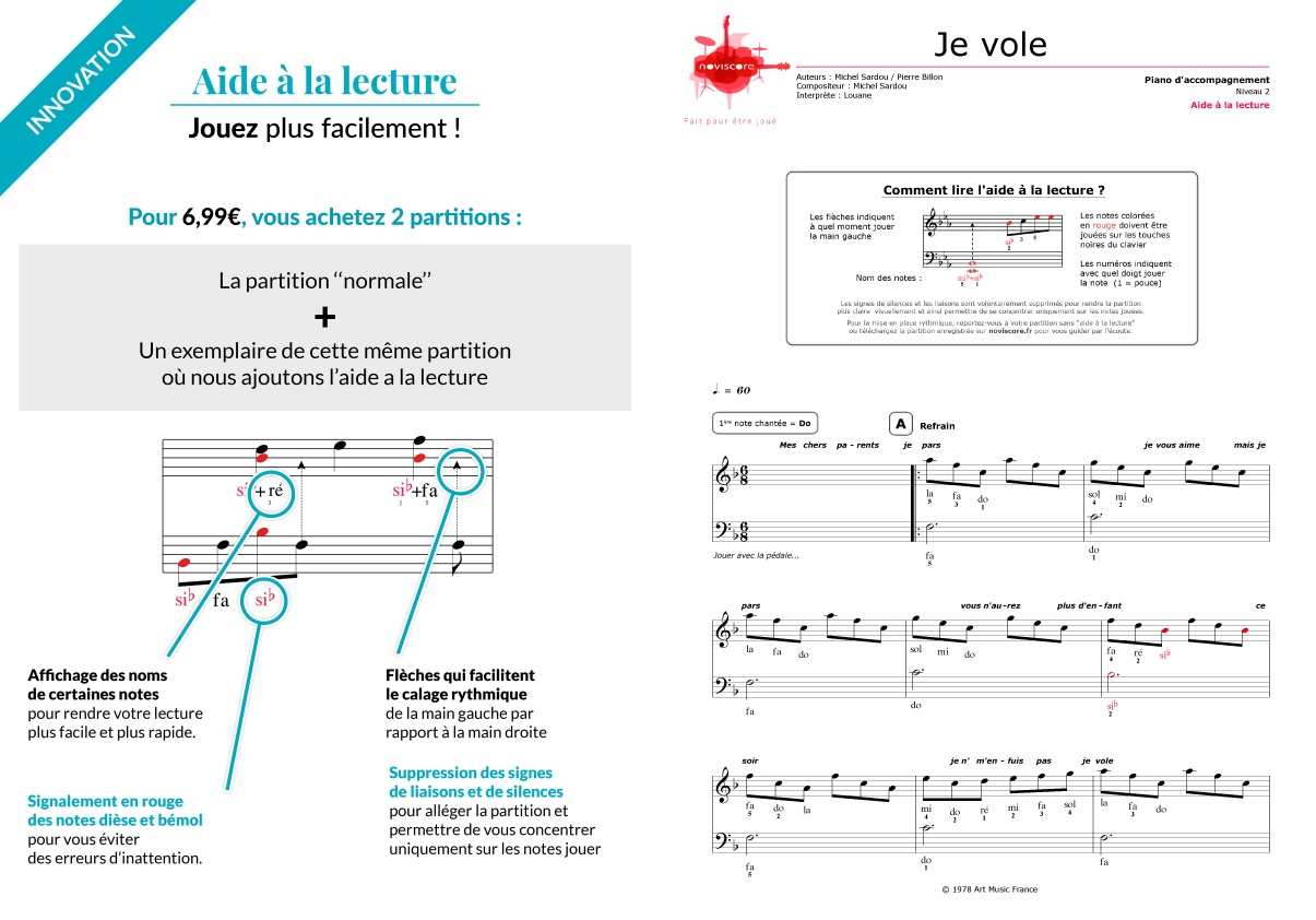 Partition piano je vole louane