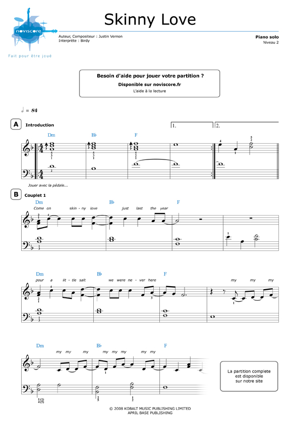 partition musique variete gratuite